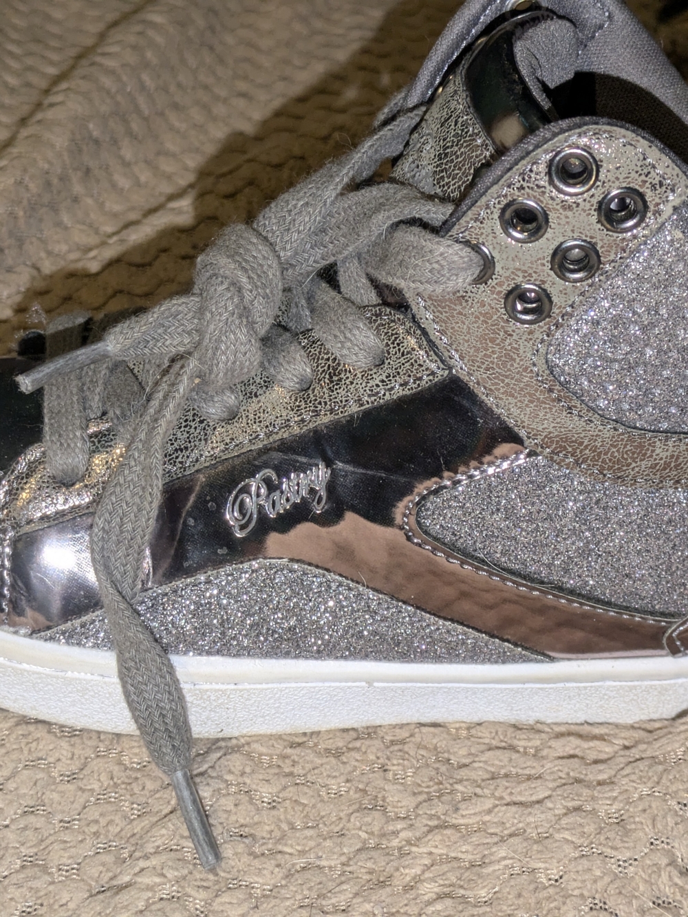 Pastry Silver Glitter High-Top Sneaker